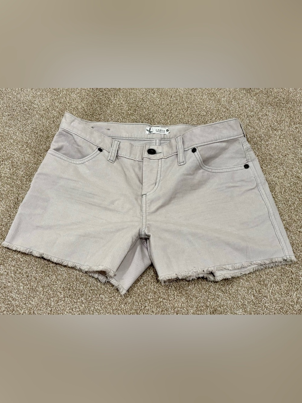 Carve Designs Beige Fringe Hem Women's Shorts